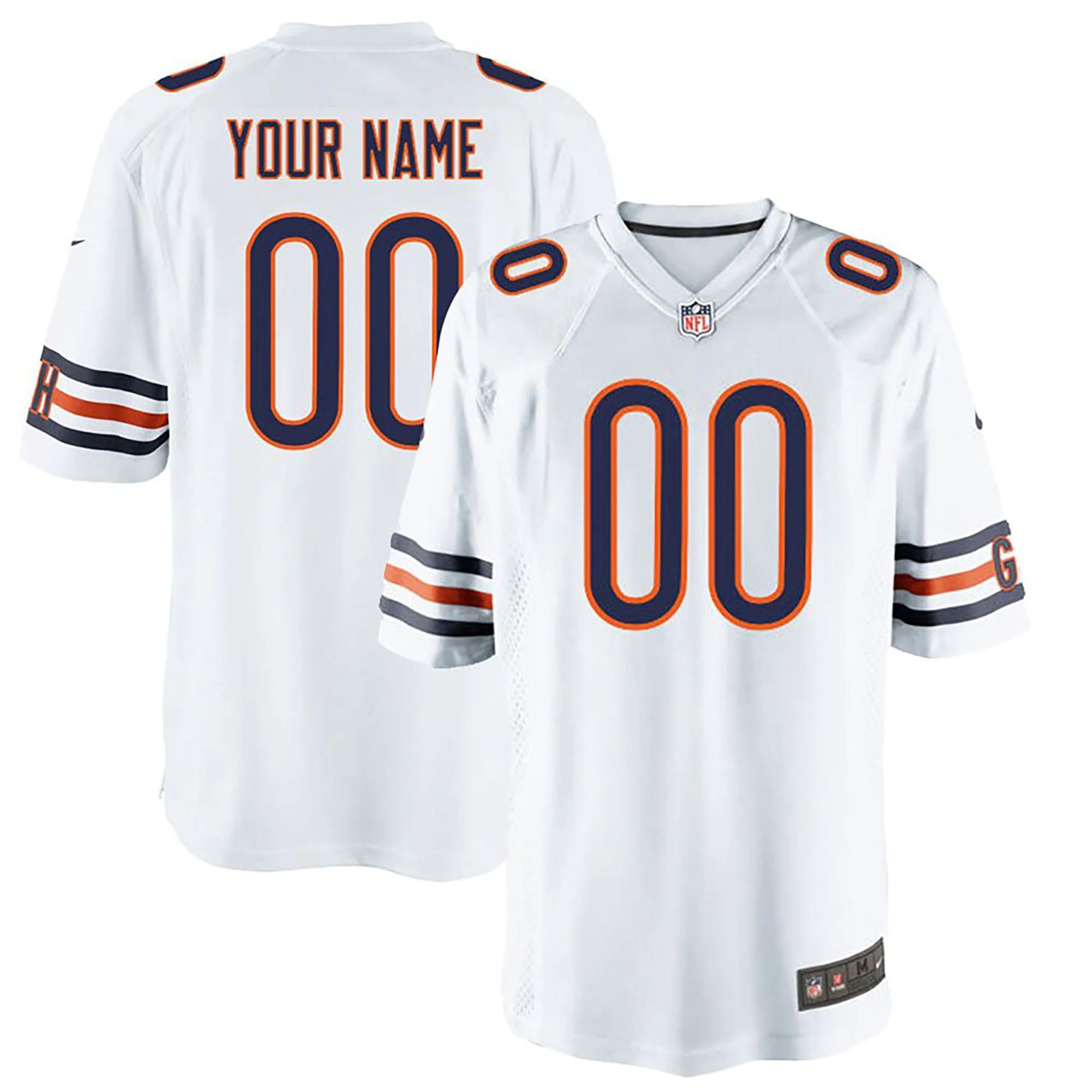 Cheap Men Chicago Bears Nike White Alternate Custom Game NFL Jersey